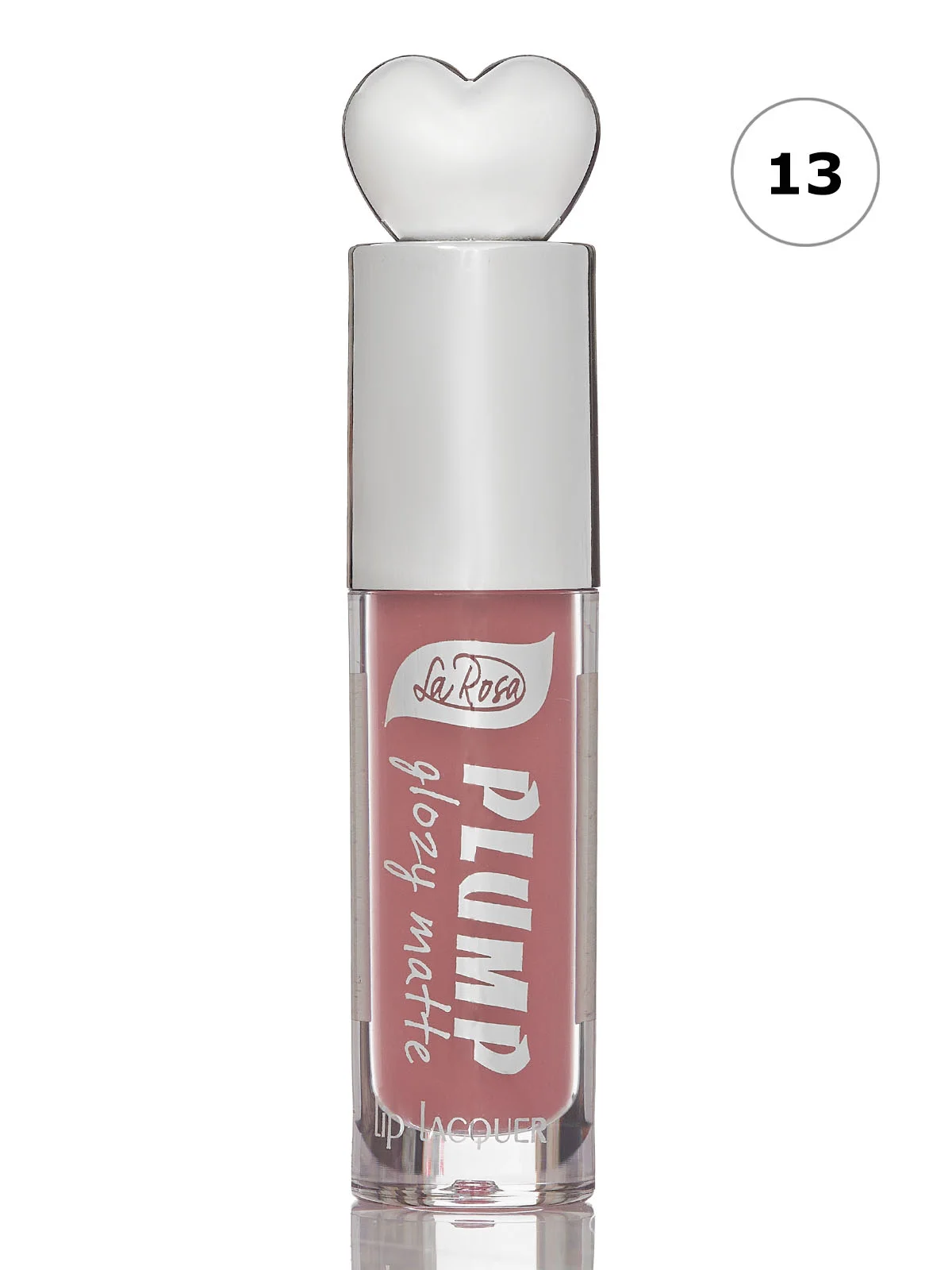 Розовый блеск для губ "PLUMP" лаковый финиш