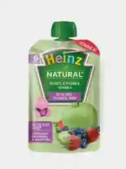 Пюре фруктовое Heinz, яблоко, клубника, черника, с 6 месяцев, 12 штук по 90 г
