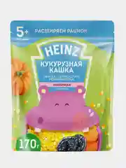 Каша Heinz Лакомая, кукурузная, с тыквой, черносливом и морковью, с 5 месяцев, 170 г