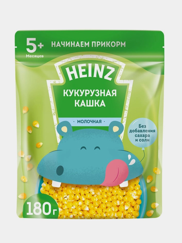 Каша Heinz Кукурузная, сухая, молочная с 5 месяцев, 180 г