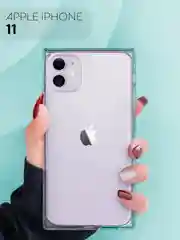 Прозрачный чехол для Apple iPhone 11 силиконовый КАРТОФАН прозрачный прямоугольный с защитой камер