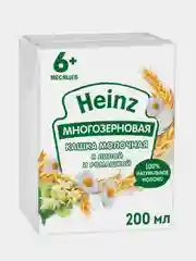 Каша молочная Heinz, жидкая, многозерновая, с липой и ромашкой, с 6 месяцев, 200 мл