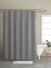 Шторка для ванной DeNASTIA "Diamond" 200x180см, с водоотталкивающей пропиткой, тёмно-серая