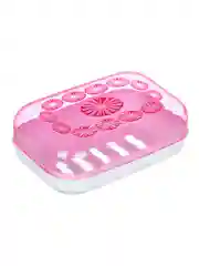 Мыльница с крышкой "Шестилистник", 11,5х8х3,8 см, 4 цвета