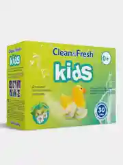 Таблетки для посудомоечной машины Clean&Fresh KIDS "All in 1", 30 штук