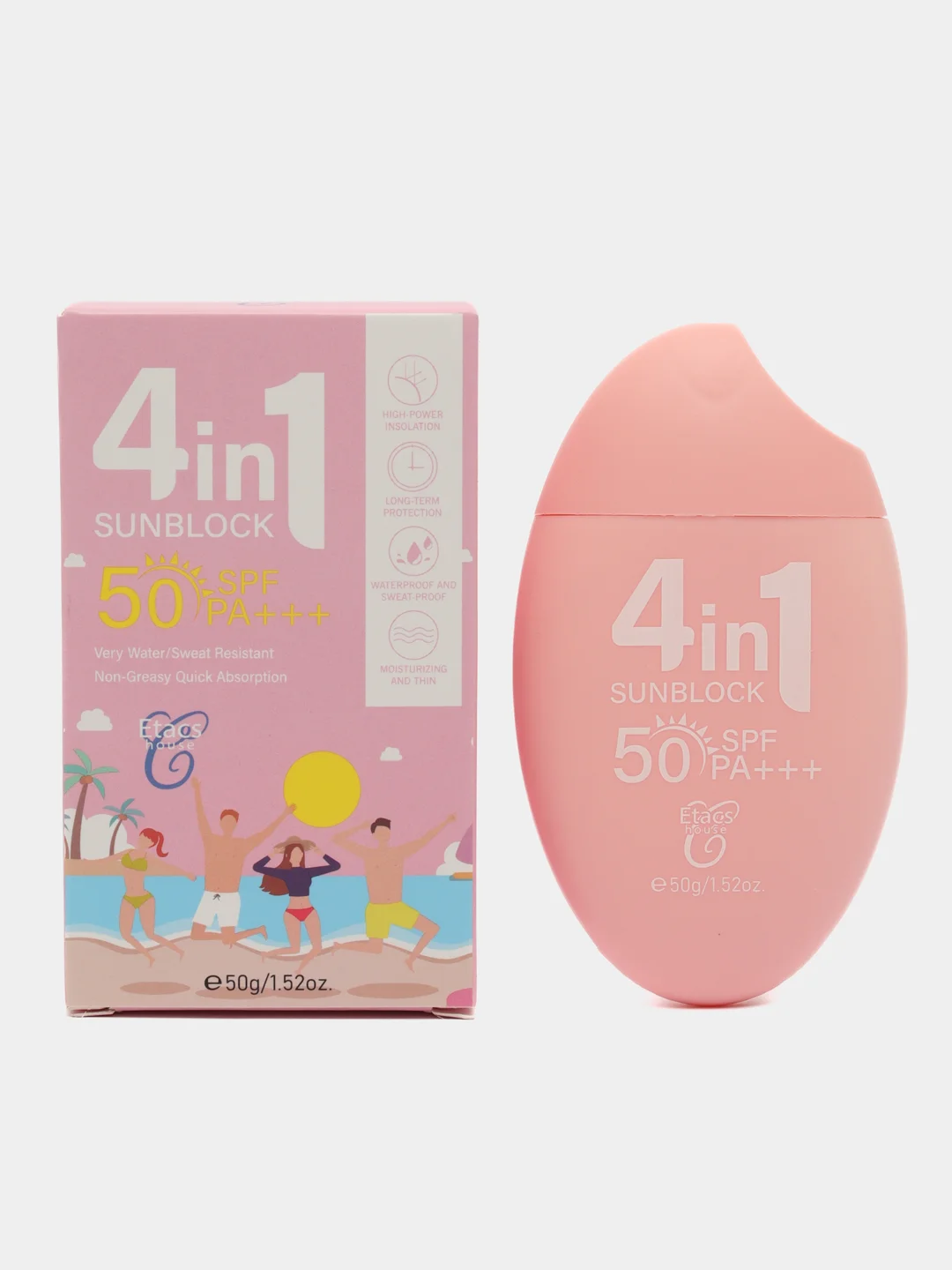 Желтый солнцезащитный крем для лица и тела, увлажняющий, 50 SPF