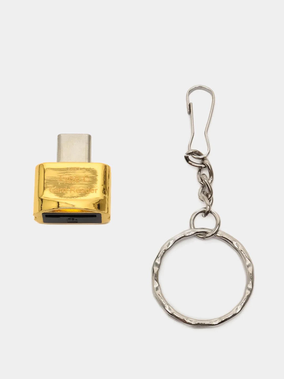 Золотой картридер Type C- micro SD, переходник для карты памяти