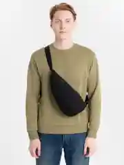 Черный сумка через плечо, бананка спортивная