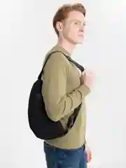 Черный сумка через плечо, бананка спортивная