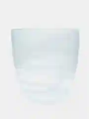 Горшок цветочный с поддоном NiNaGlass №4 алебастр белый 2 л