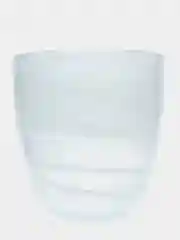 Горшок цветочный с поддоном NiNaGlass №4 алебастр белый 2 л
