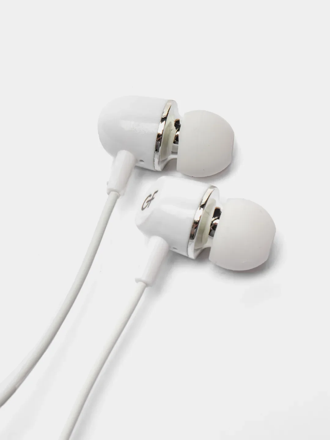 Белый наушники проводные с микрофоном GFPower M12