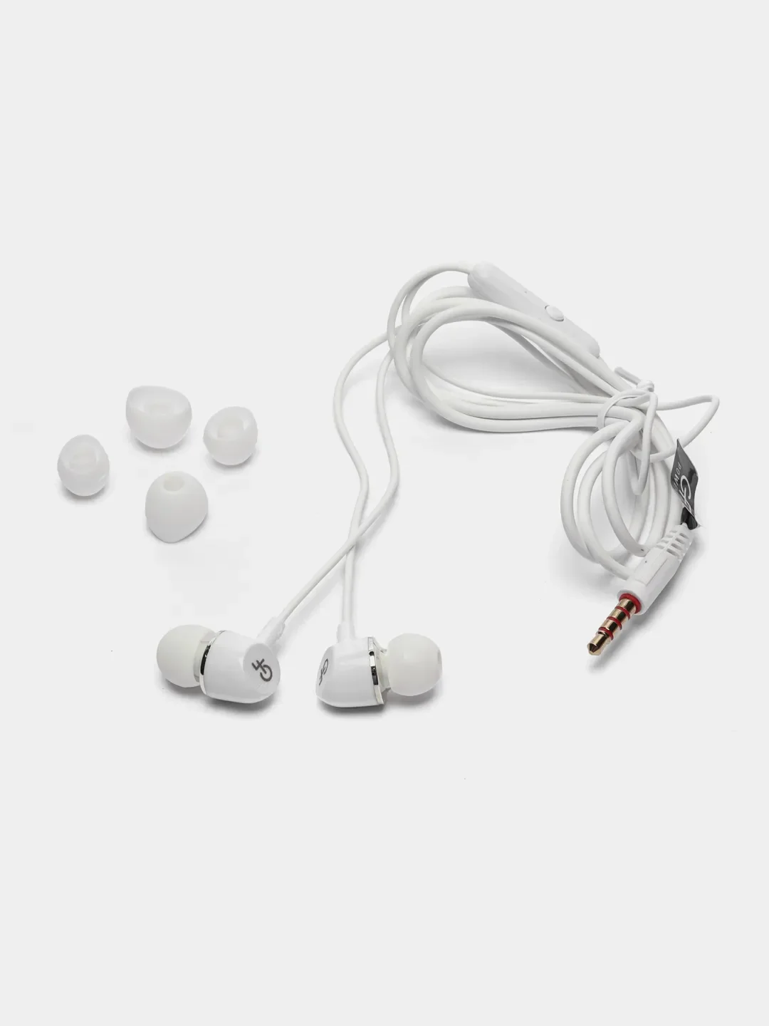 Белый наушники проводные с микрофоном GFPower M12