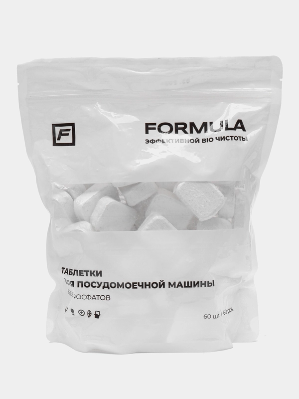 Таблетки для посудомоечной машины без фосфатов F Formula, 60 шт