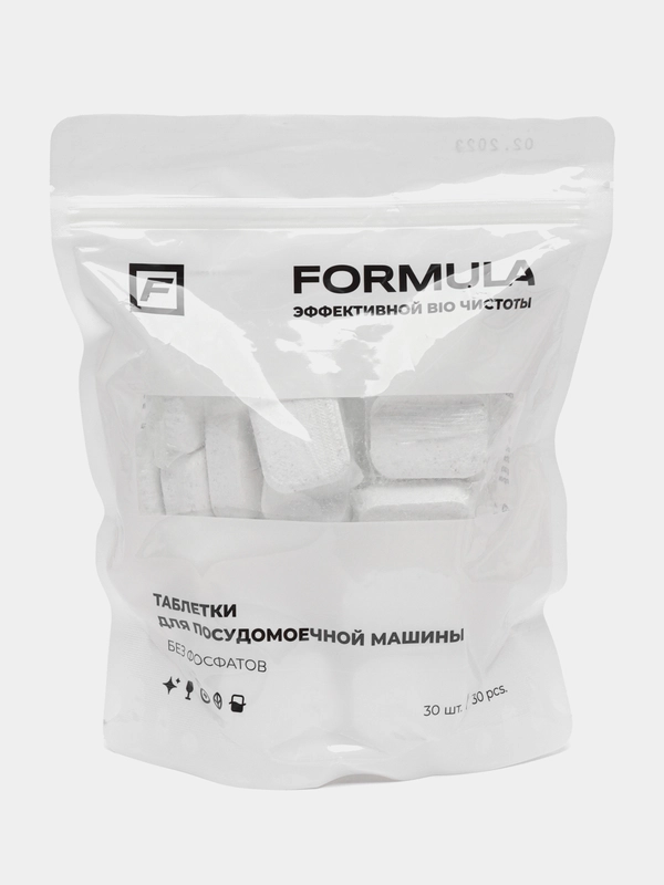 Таблетки для посудомоечной машины без фосфатов F FORMULA, 30 шт