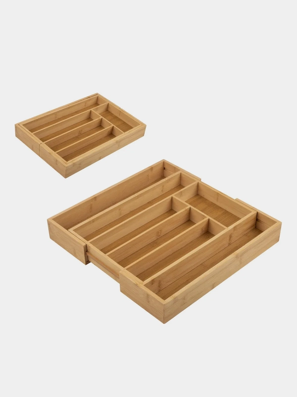 Лоток для столовых приборов Mallony BAMBOO, раздвижной