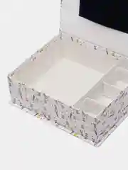 Шкатулка для рукоделия большая, 250 x 200 x 80 мм. "Ножницы", белый