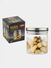 Стеклянная банка Mallony OCEANO, для сыпучих продуктов, с крышкой из стали, 0,3 л