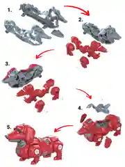 Большой конструктор космические робособаки с отверткой, 4 шт