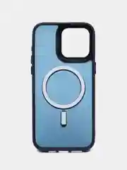 Темно-синий чехол силиконовый матовый MagSafe для iPhone 11 12 13 14 15 16 Pro Max