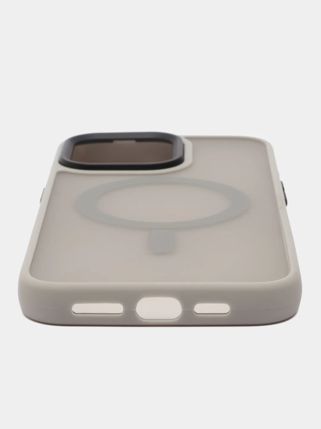 Серый чехол силиконовый матовый MagSafe для iPhone 11 12 13 14 15 16 Pro Max