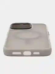 Серый чехол силиконовый матовый MagSafe для iPhone 11 12 13 14 15 16 Pro Max