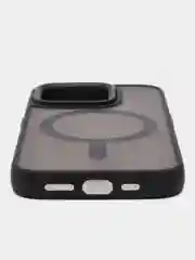 Черный чехол силиконовый матовый MagSafe для iPhone 11 12 13 14 15 16 Pro Max