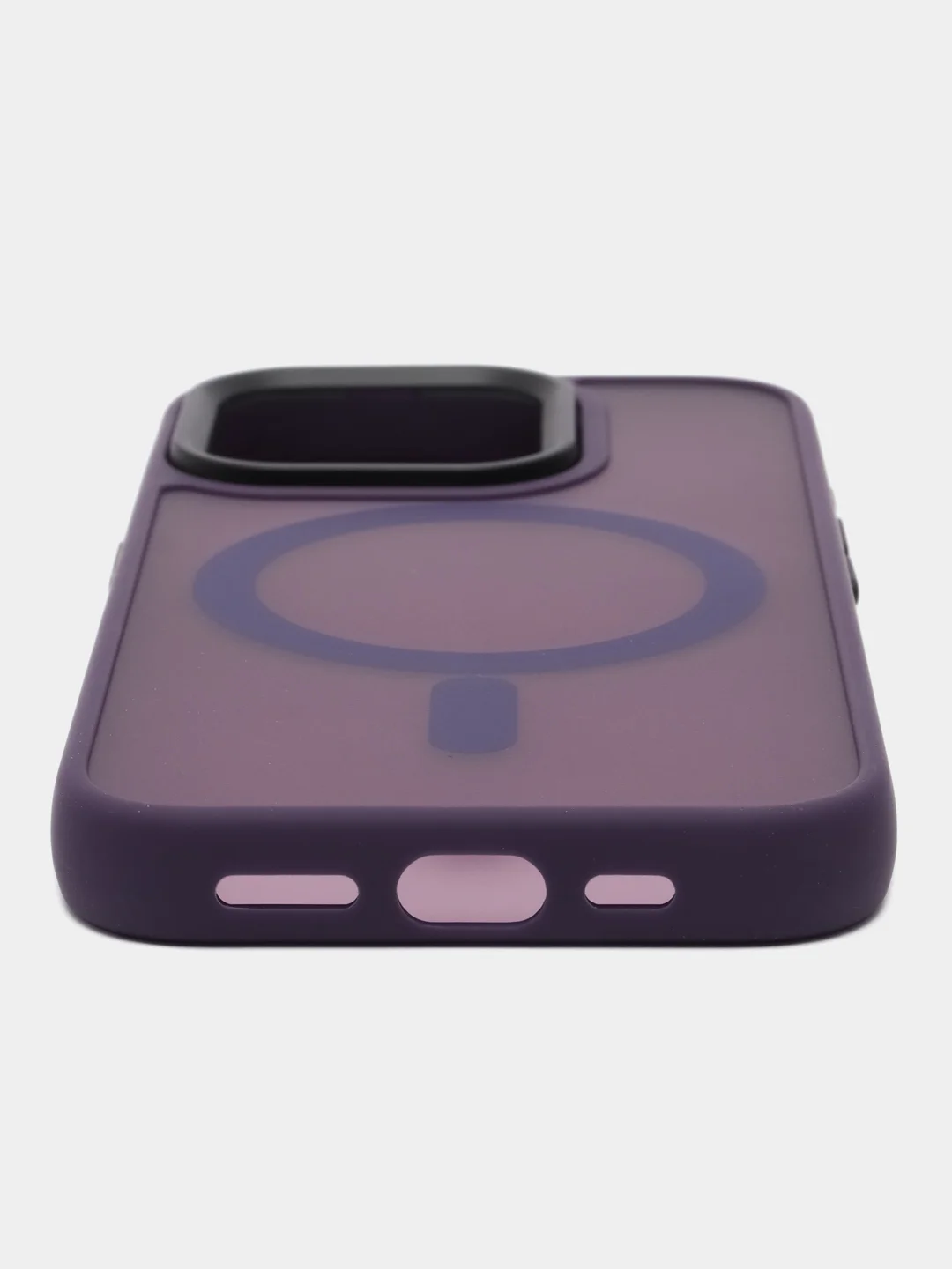 Темно-синий чехол силиконовый матовый MagSafe для iPhone 11 12 13 14 15 16 Pro Max