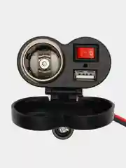 Черный usb зарядка на руль мотоцикла с прикуривателем