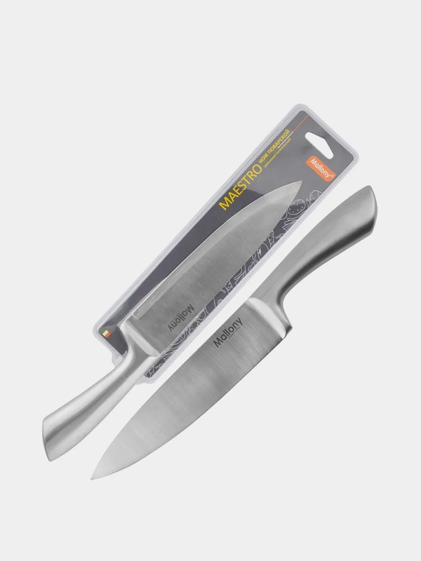Нож поварской Mallony MAESTRO MAL-02M, цельнометаллический, 20 см