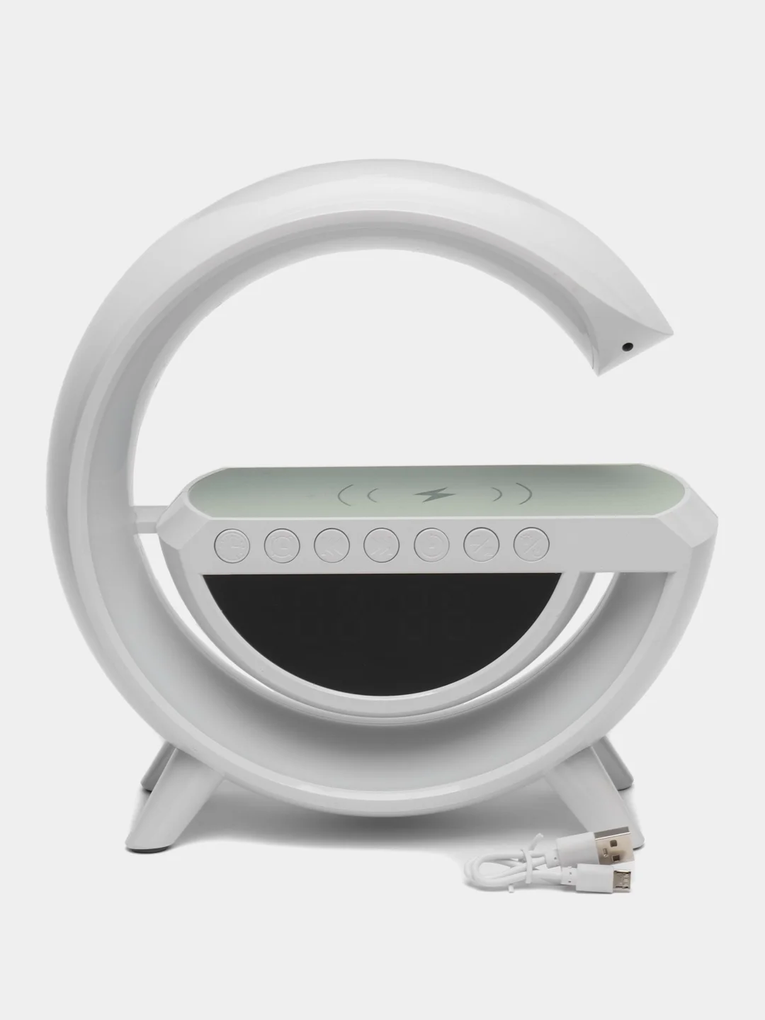 Колонка bluetooth, светильник, часы, будильник, беспроводная  зарядка, ВТ3401