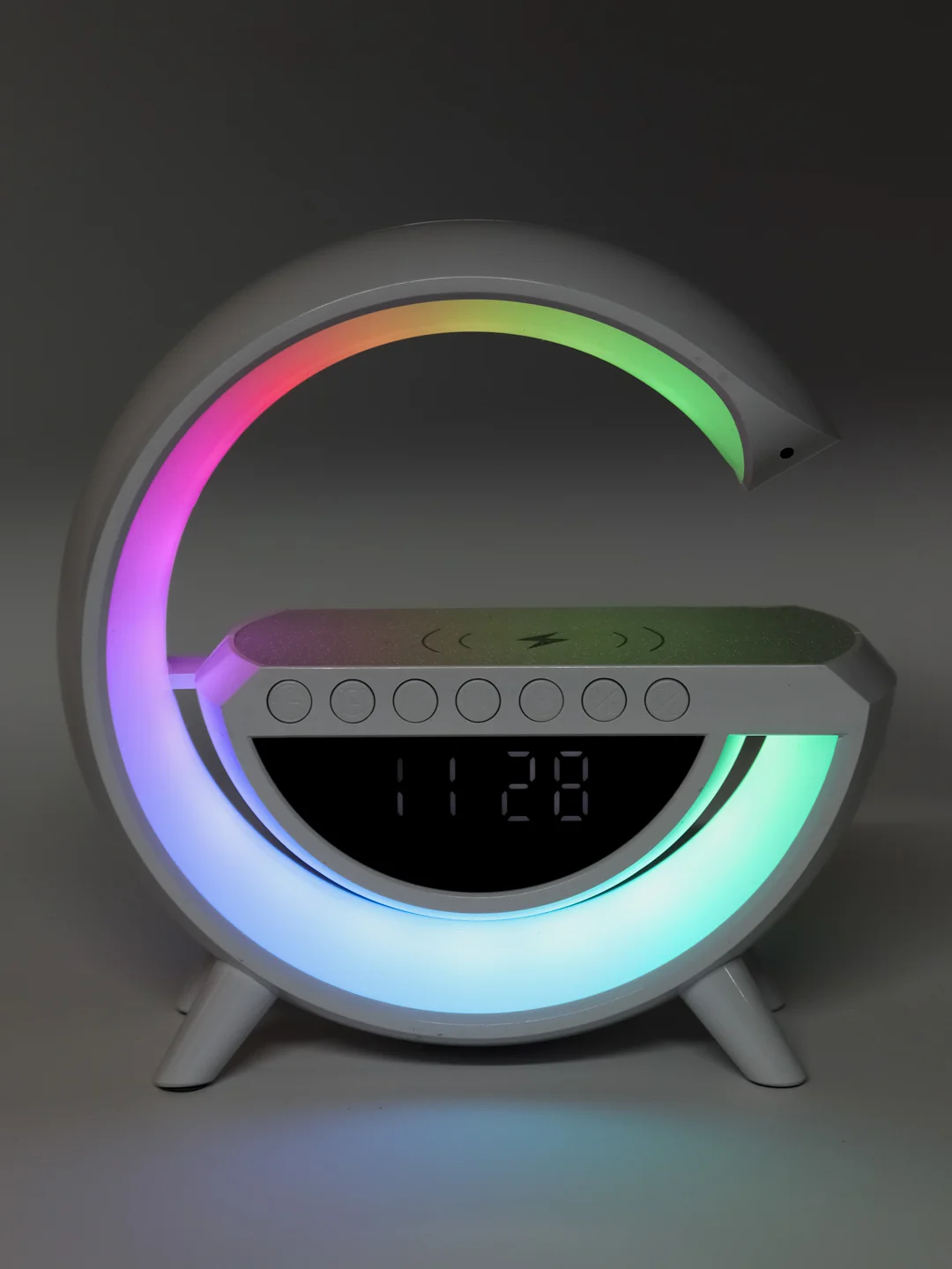 Колонка bluetooth, светильник, часы, будильник, беспроводная  зарядка, ВТ3401