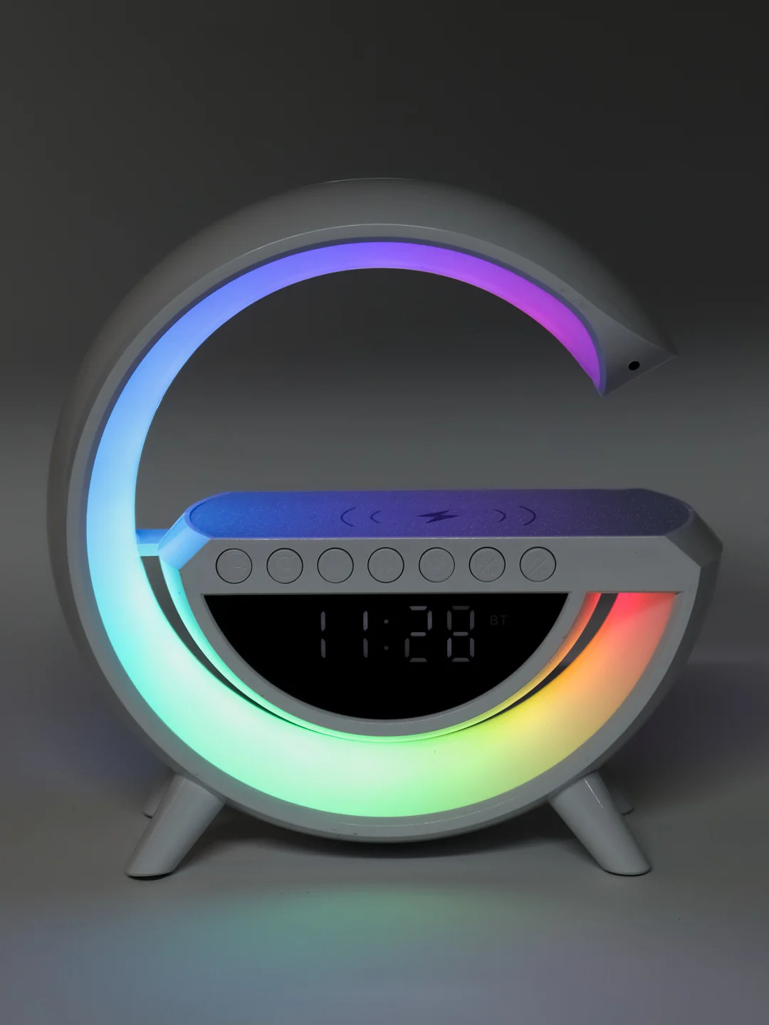 Колонка bluetooth, светильник, часы, будильник, беспроводная  зарядка, ВТ3401