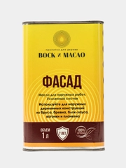 Масло для дерева, масло для фасада с карнаубским воском, 1 л, бесцветное