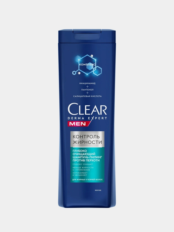 Шампунь-пилинг мужской Clear MEN Derma Expert Контроль Жирности, 380 мл