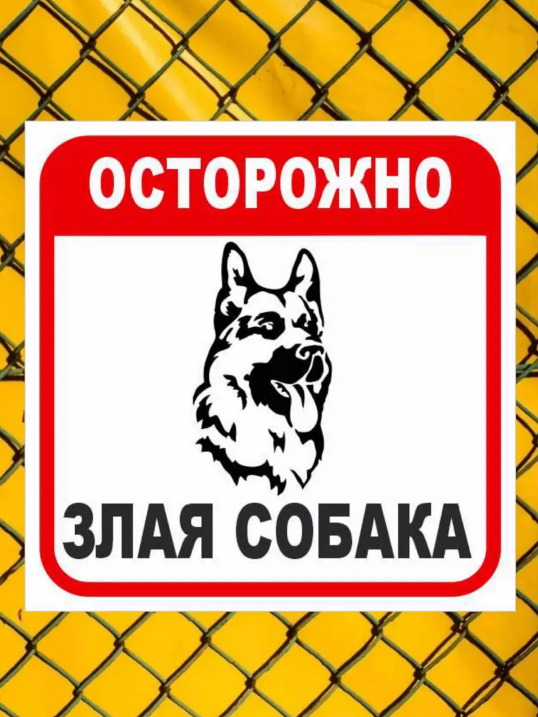 Таблички: Злая собака, у ворот машины не ставить, объект под охраной