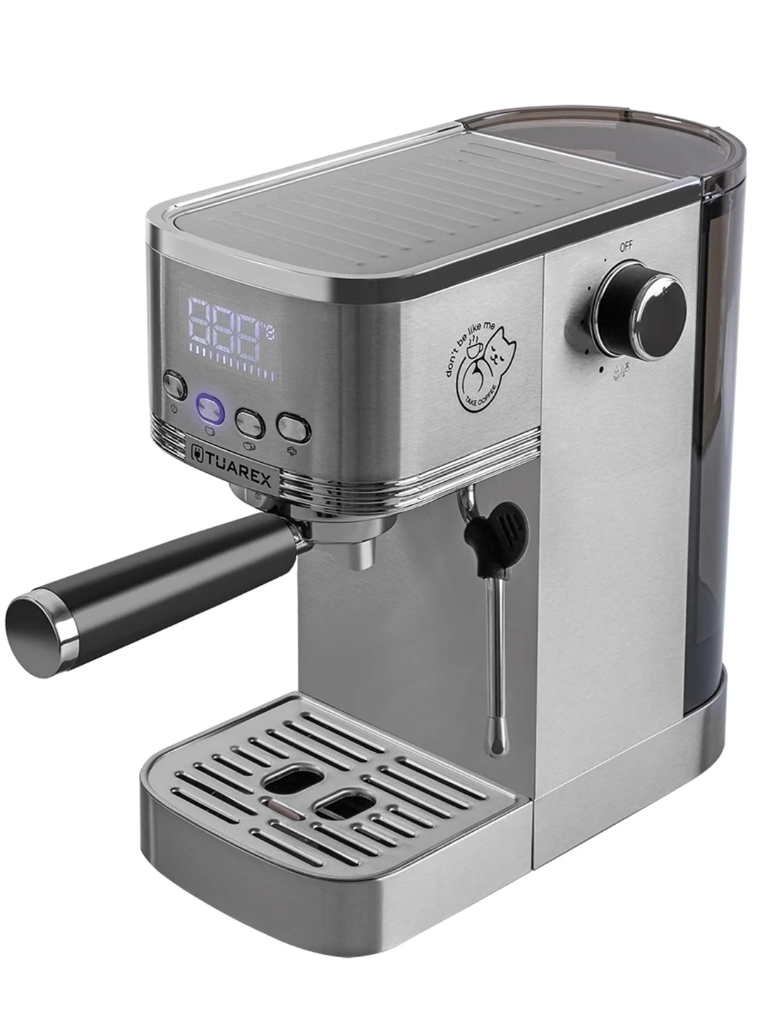 Серебряный кофеварка рожкового типа TUAREX TK-1255