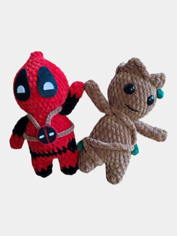 Вязанная игрушка "Marvel" Deadpool, Грут, Дэдпул