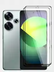 Прозрачный 1-2 шт стекло для Xiaomi Redmi Turbo 3/ Poco F6 защитное BROSCORP олеофобное, черной рамка