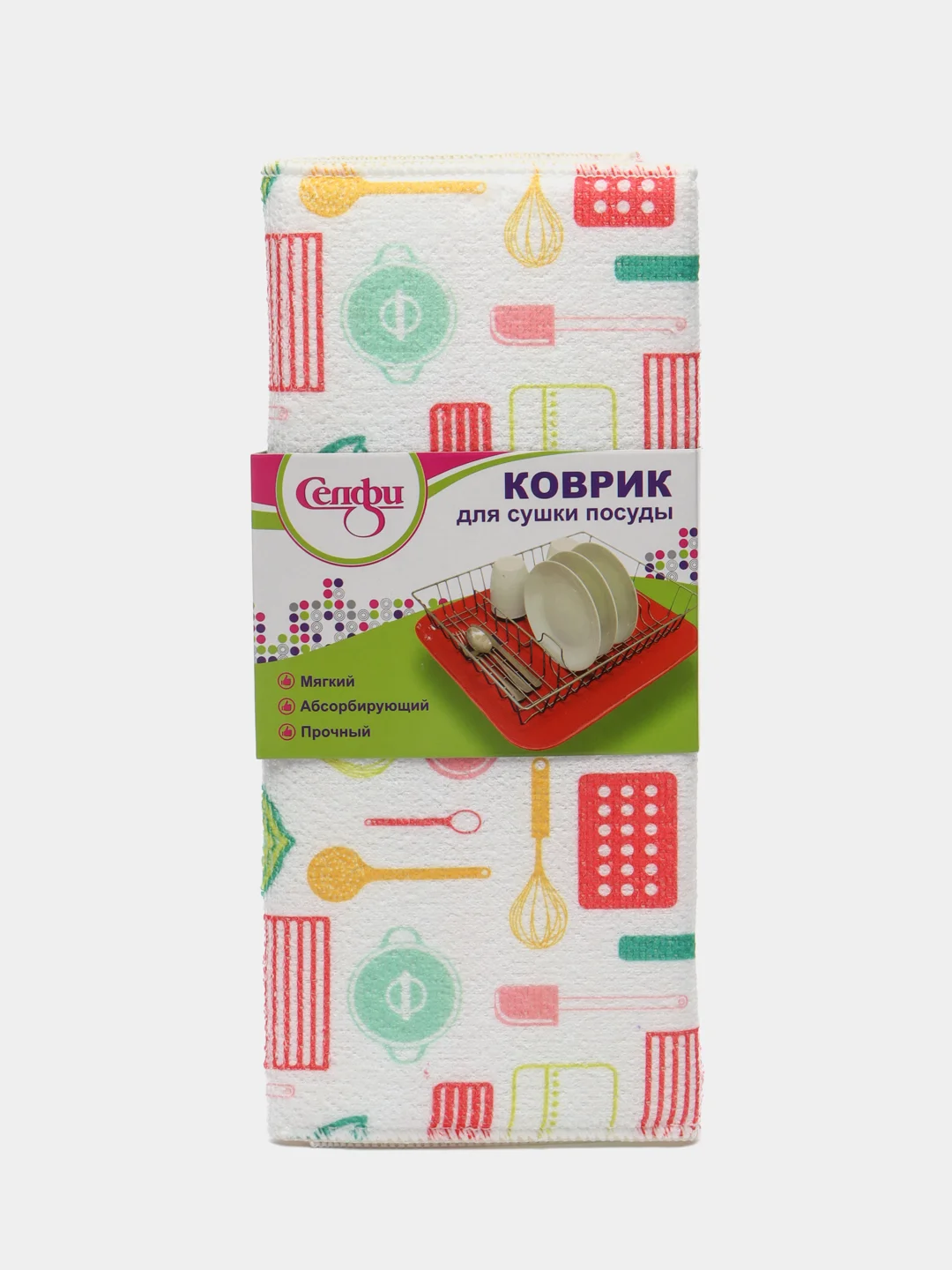 Коврик для сушки посуды 30*38см "Кухня микс"