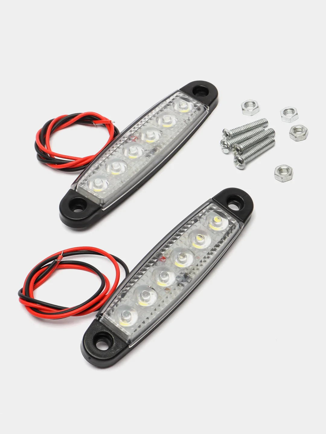 Белый подсветка светодиодная, габаритные огни LED 12-24V , 2шт/уп