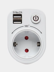 Розеточный блок SB-01 (розетка 2P+E 16А, 2 USB разъема 5V 2,1A) EKF PROxima