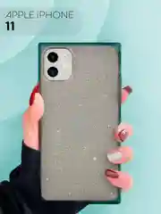 Угольный чехол для Apple iPhone 11 силиконовый КАРТОФАН прозрачный прямоугольный с защитой камер