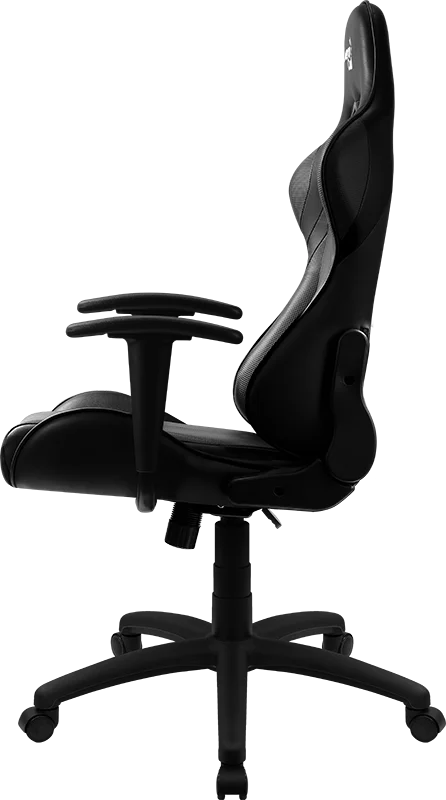 Игровое кресло Aerocool AC100 AIR All black (150кг, перф ПУ, 2 подушки, икс. подлокотники)