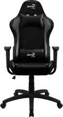 Игровое кресло Aerocool AC100 AIR All black (150кг, перф ПУ, 2 подушки, икс. подлокотники)