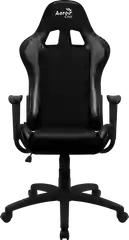 Игровое кресло Aerocool AC100 AIR All black (150кг, перф ПУ, 2 подушки, икс. подлокотники)