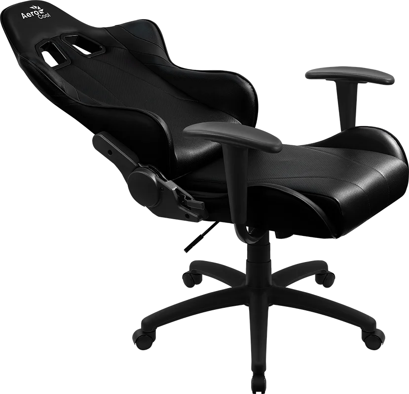 Игровое кресло Aerocool AC100 AIR All black (150кг, перф ПУ, 2 подушки, икс. подлокотники)