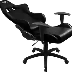 Игровое кресло Aerocool AC100 AIR All black (150кг, перф ПУ, 2 подушки, икс. подлокотники)
