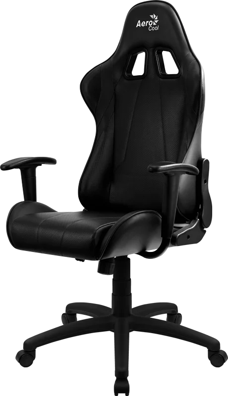 Игровое кресло Aerocool AC100 AIR All black (150кг, перф ПУ, 2 подушки, икс. подлокотники)