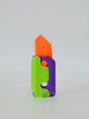 Розовый гравитационный нож 3D, нож антистресс, складной пластиковый игрушечный нож морковка
